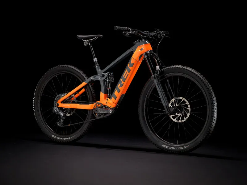 Trek Rail 9.9 X01 AXS Electric Full Suspension Mountain Bike 2021 in Carbon Orange-11