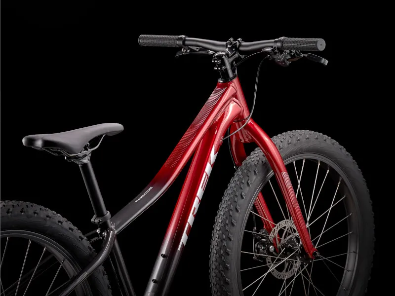 Trek Roscoe 24 inch Wheel Kids Mountain Bike 2023 in Rage Red and Black-4
