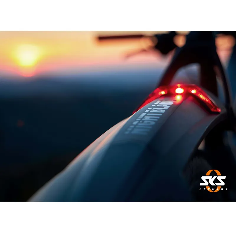SKS Nightblade Mudguard with Integrated Light in Black-3