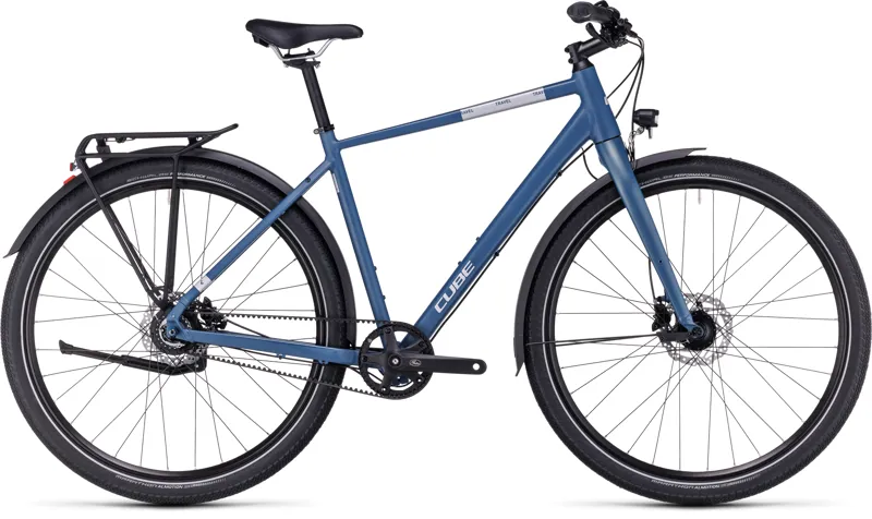 Cube Travel Pro Hybrid Bike 2024 in Denim Silver
