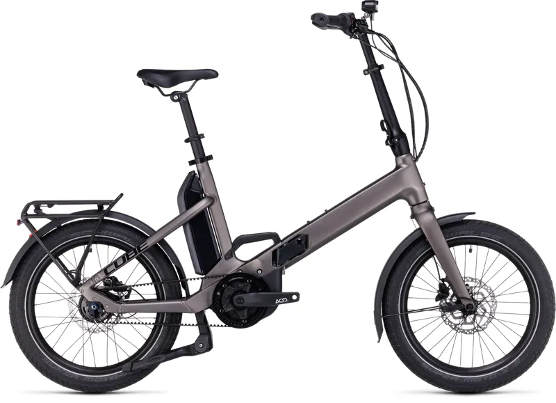 Cube Fold Hybrid 500 Electric Folding Bike 2024 in Teak Black