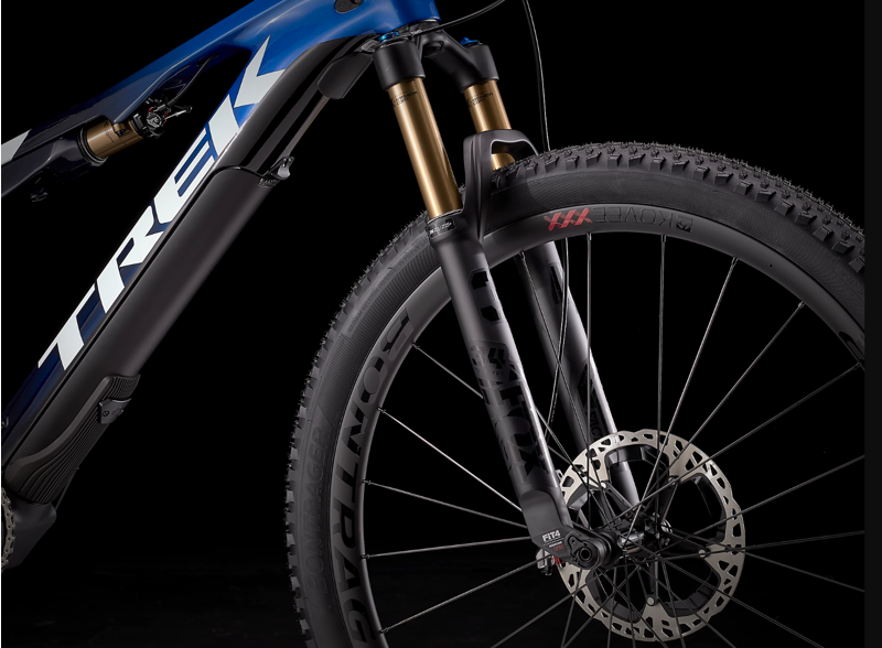 Trek E-Caliber 9.8 XTR Full Suspension Electric Mountain Bike 2021 in Alpine Blue/Navy-3