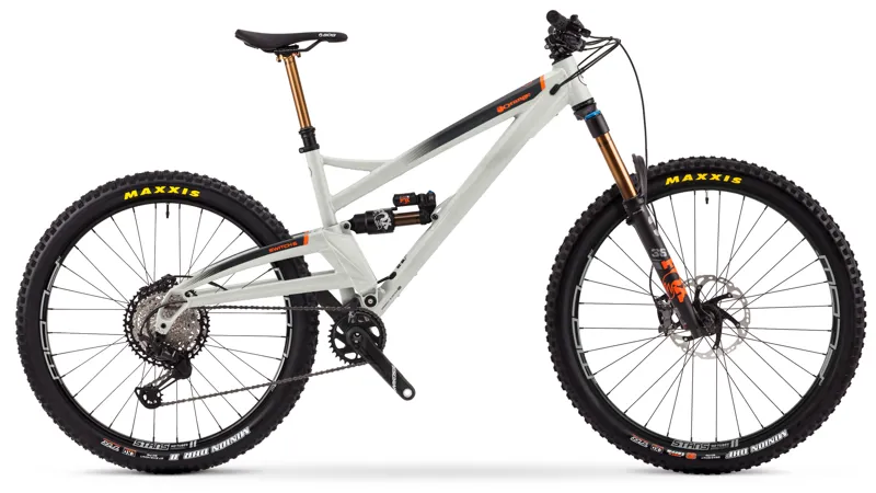 Orange Switch 6 Factory Full Suspension Mountain Bike 2021 in Smoke White