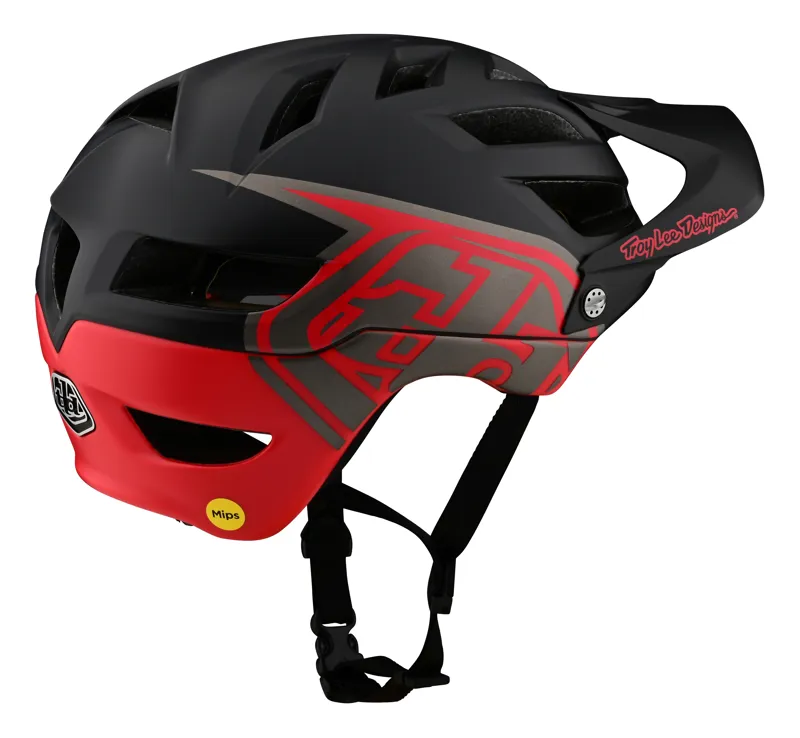 Troy Lee Designs A1 Classic MIPS MTB Helmet in Classic Black/Red-1