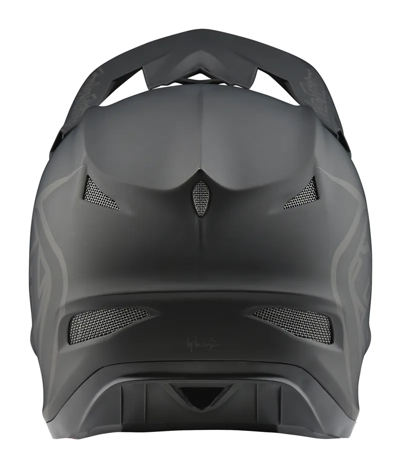 Troy Lee Designs D3 Fiberlite Full Face Helmet in Mono Black -4