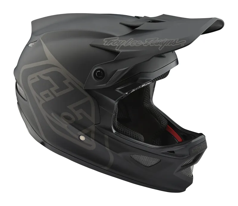 Troy Lee Designs D3 Fiberlite Full Face Helmet in Mono Black 