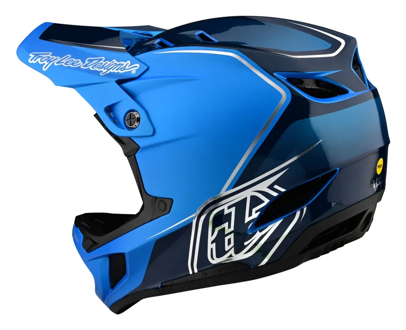 Troy Lee Designs D4 Composite Full Face Helmet in Shadow Blue-3