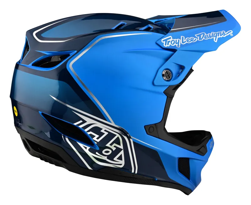 Troy Lee Designs D4 Composite Full Face Helmet in Shadow Blue-5