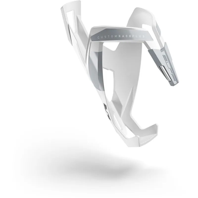 Elite Custom Race Plus Bottle Cage in Matt White and Grey