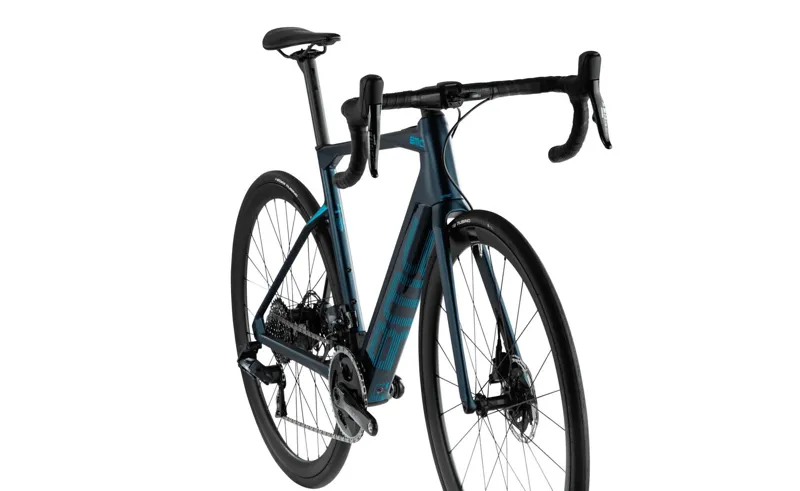 BMC Roadmachine AMP One Force eTap AXS Electric Road Bike 2023 in Blue-7