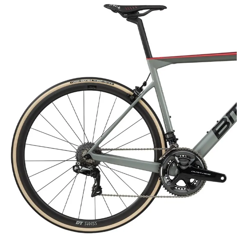 BMC Teammachine SLR01 One Mens Road Bike in Airforce Grey and Red-10
