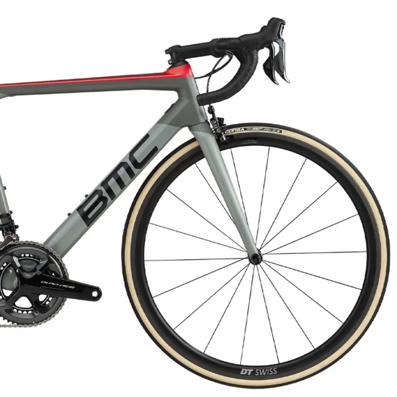 BMC Teammachine SLR01 One Mens Road Bike in Airforce Grey and Red-1