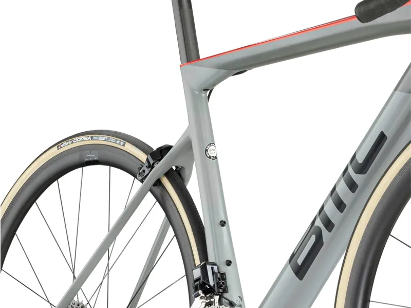 BMC Teammachine SLR01 One Mens Road Bike in Airforce Grey and Red-4