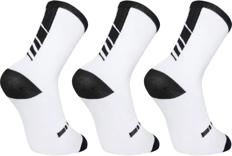 Madison Freewheel Coolmax Long Socks Triple Pack in White-1