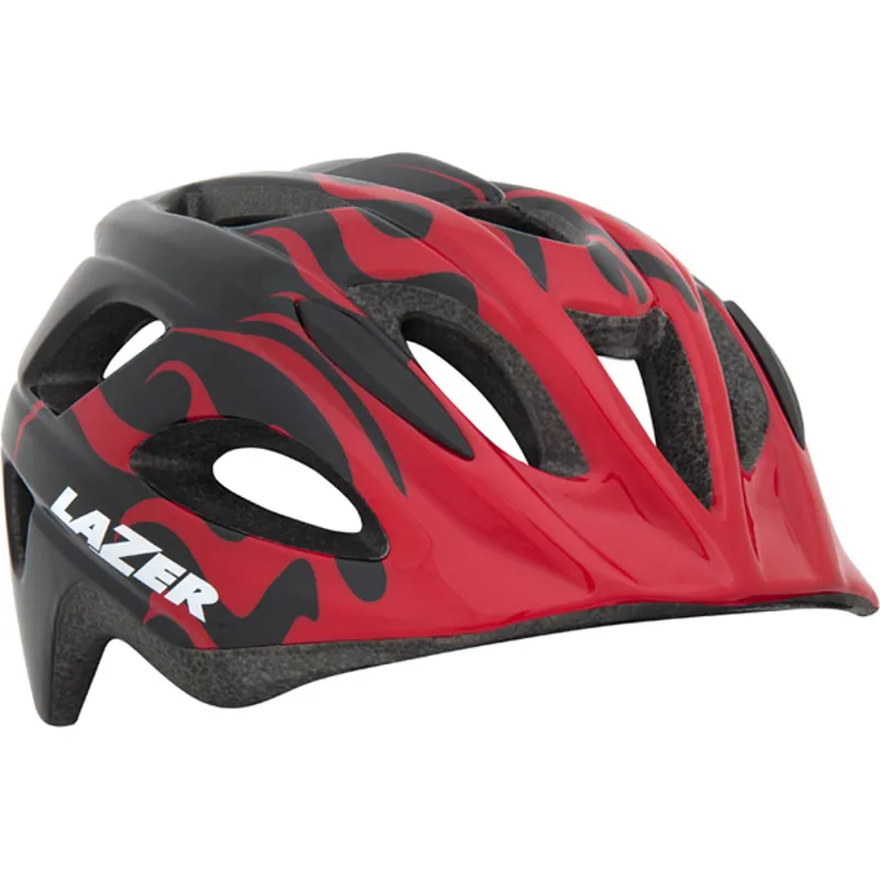Lazer NutZ Childs Cycling Helmet in Red Flames