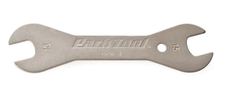 Park Tool DCW-4 Double-Ended Cone Wrench 13mm and 15mm in Silver