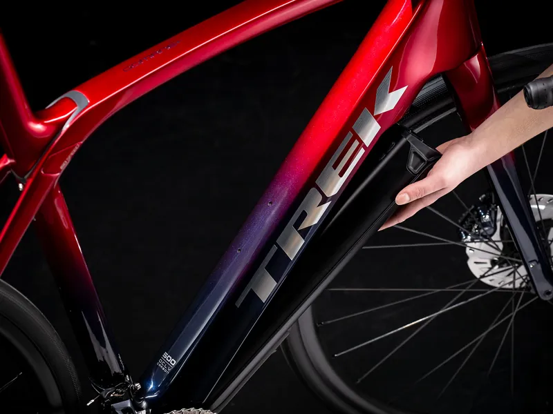 Trek Domane + LT 9 Electric Road Bike in Red/Blue-4