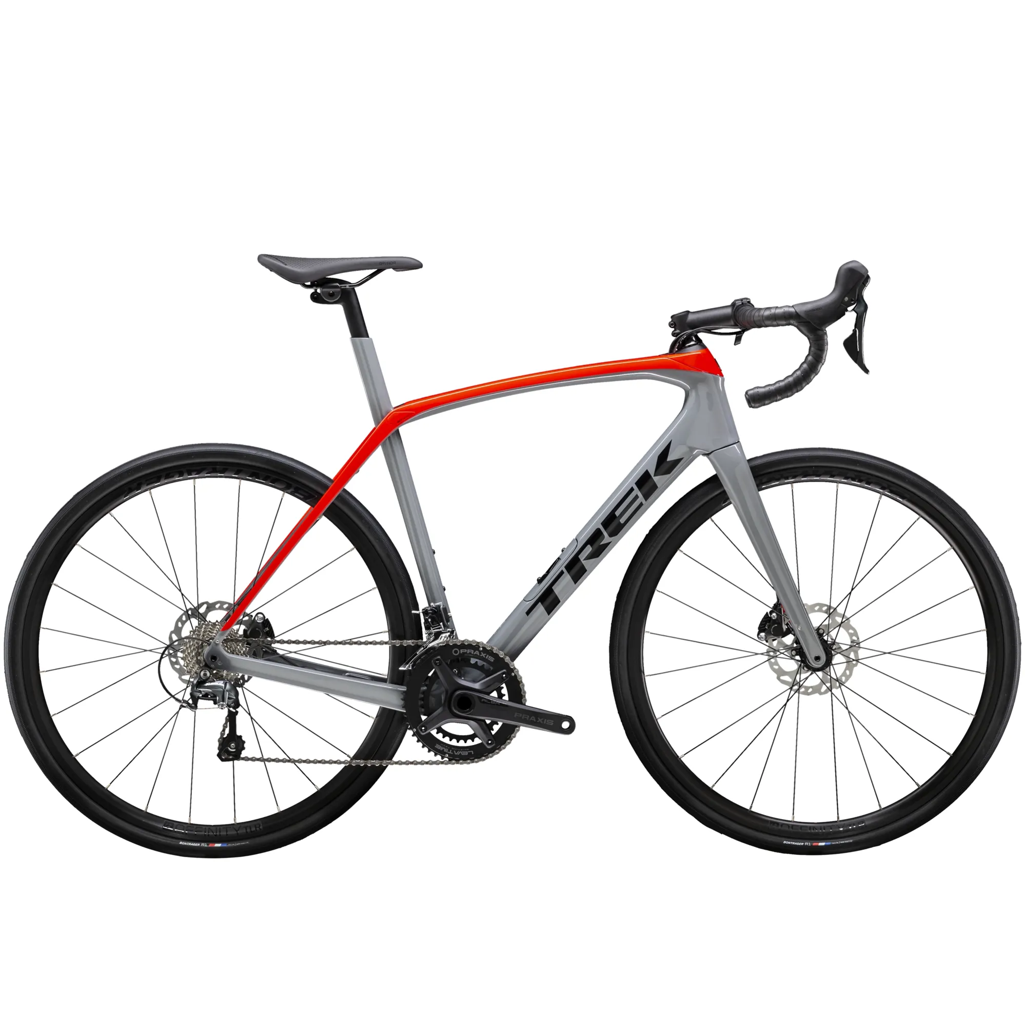 Trek Domane SL Disc Carbon Road Bike 2021 in Grey and Red