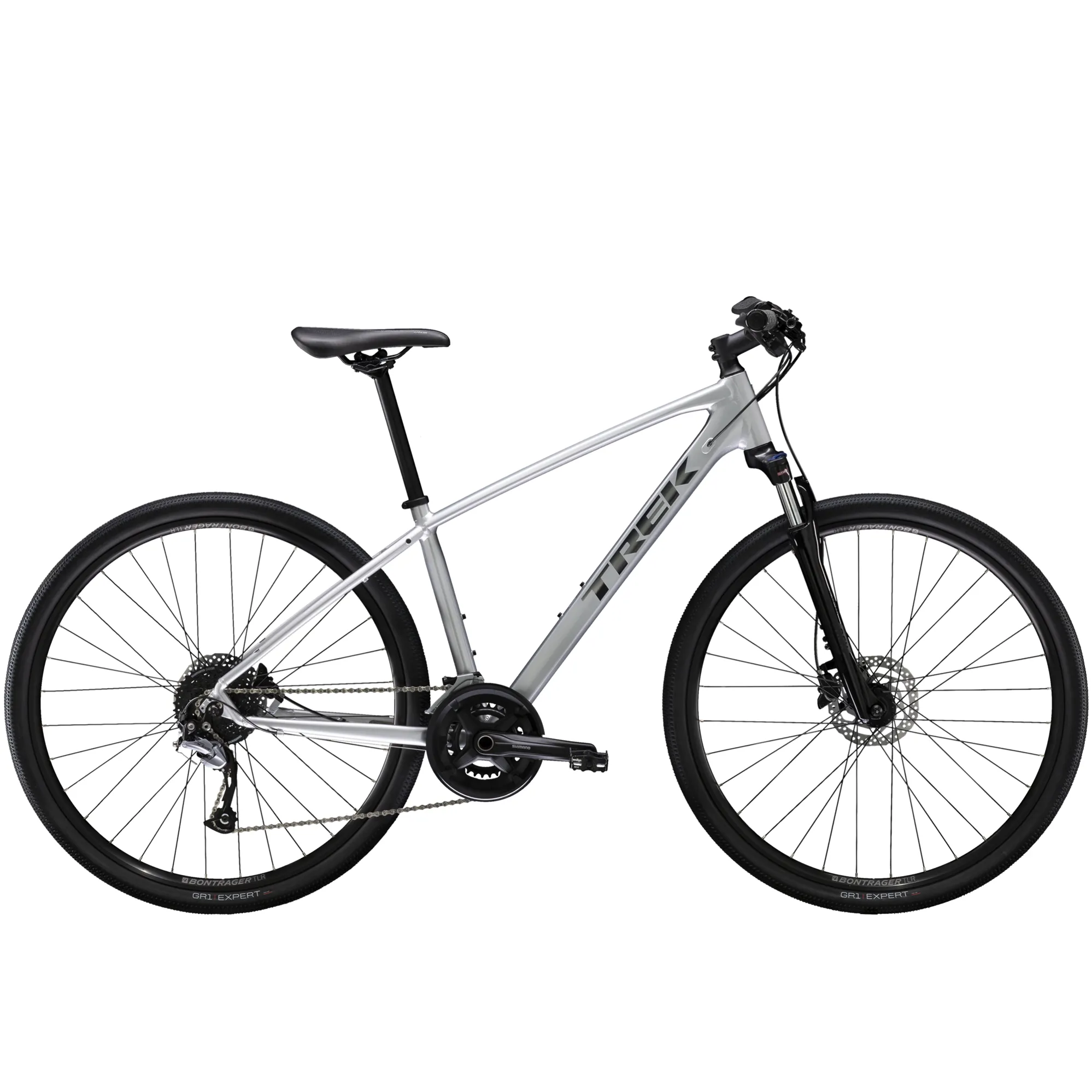 Trek Dual Sport Mens Hybrid Bike 2020 in Silver - Main Image