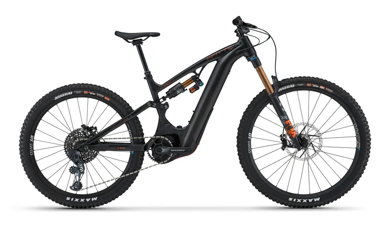 Whyte E-180 Rsx Mx Electric Mountain Bike 2023 in Matt Black with Burnt Orange Gold