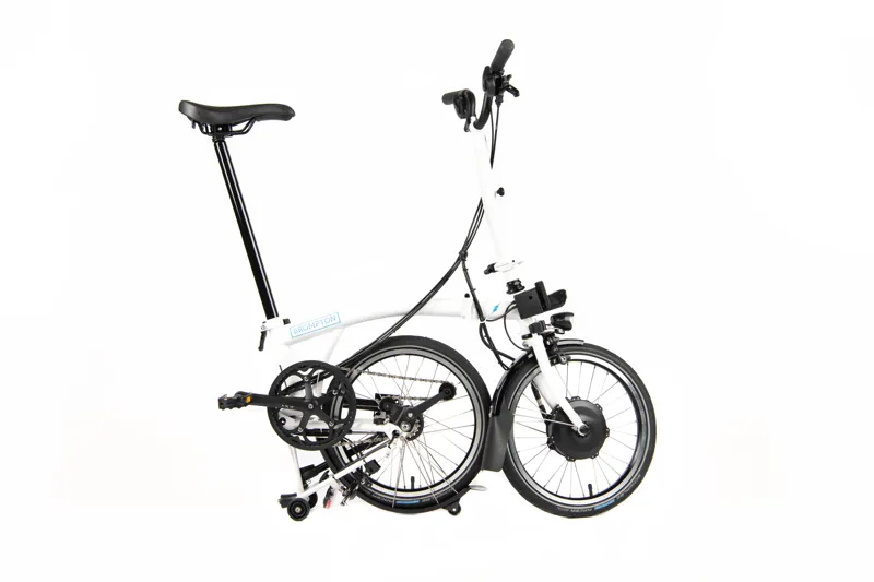 Brompton Electric M2L Folding Bike in Gloss White-2