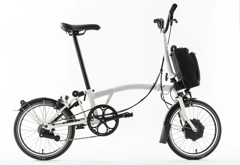 Brompton Electric M2L Folding Bike in Gloss White-3