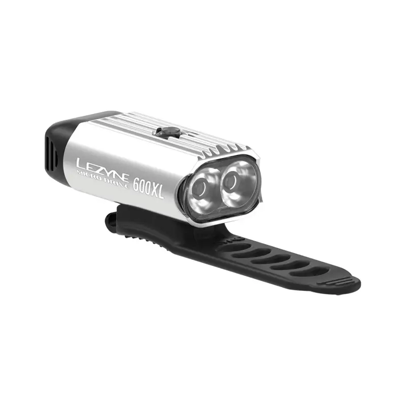 Balfes Bikes Lezyne Micro Drive 600xl Front Light in Silver | Free postage over £30, £10 off first order, price match & 0% finance.