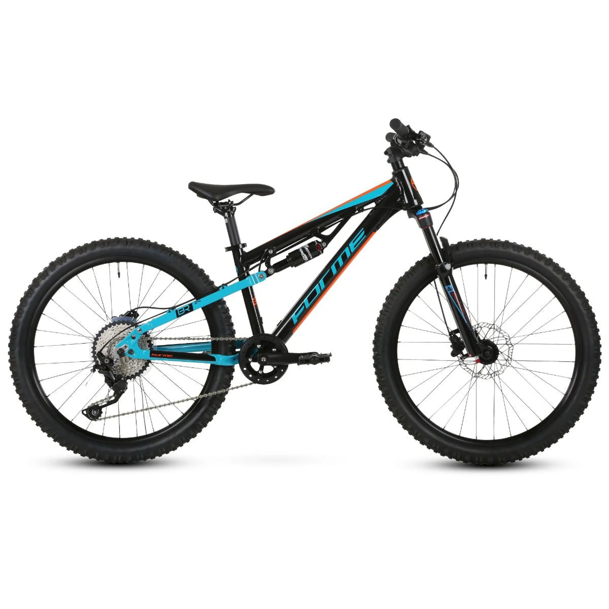 Forme Black Rocks 24 Wheel Kids Full Suspension Mountain Bike