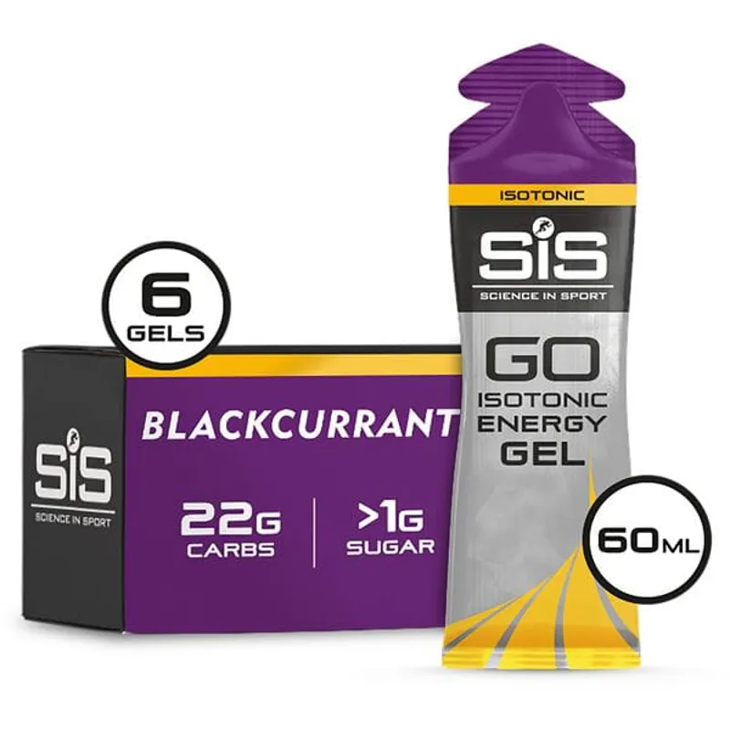 SIS GO Isotonic Energy 60 ml Gel Box of 6 in Blackcurrant