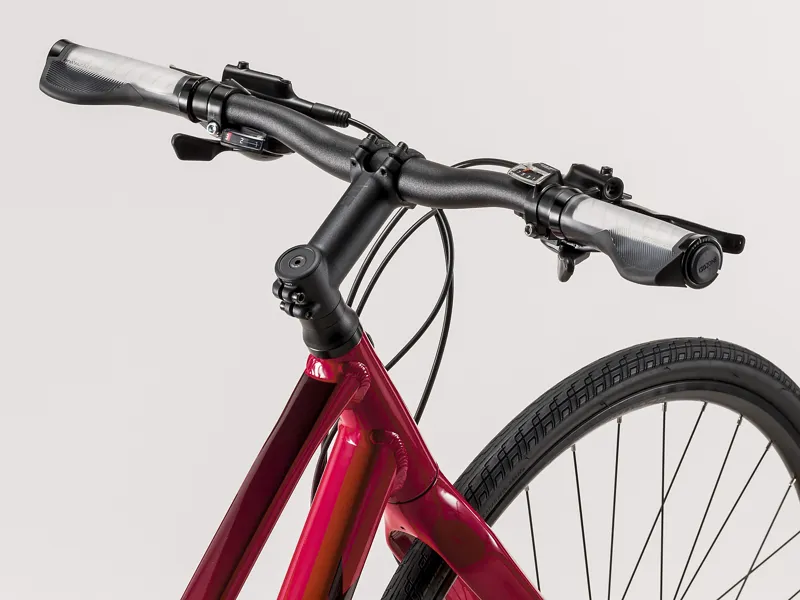 Trek FX 3 Disc Womens Stagger Step-Through Hybrid Bike 2021 in Magenta-3