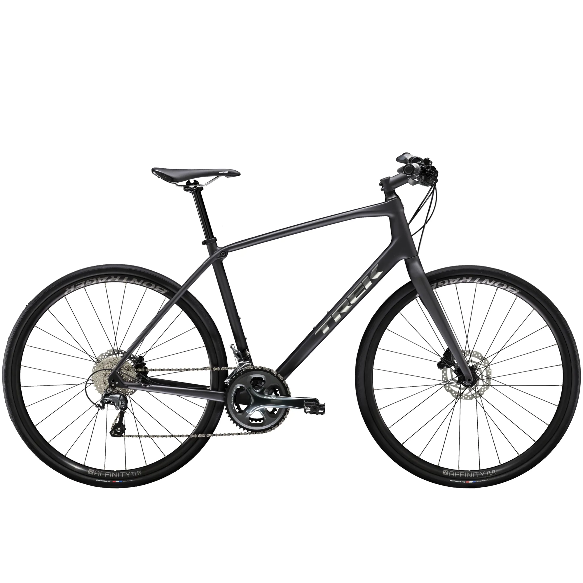 Trek FX Sport Carbon Fibre Mens Hybrid Bike 2022 in Black