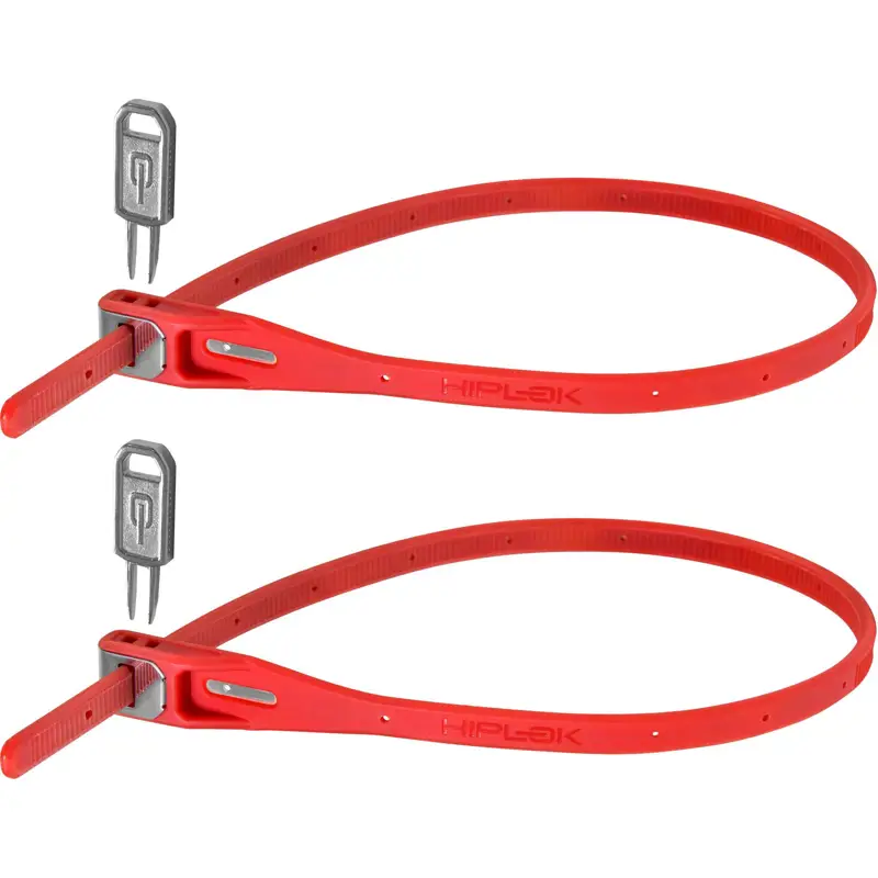 Balfes Bikes Hiplok Z-Lok Armoured 40cm Reuseable Tie Twin Pack in Red | Free postage over £30, £10 off first order, price match & 0% finance.