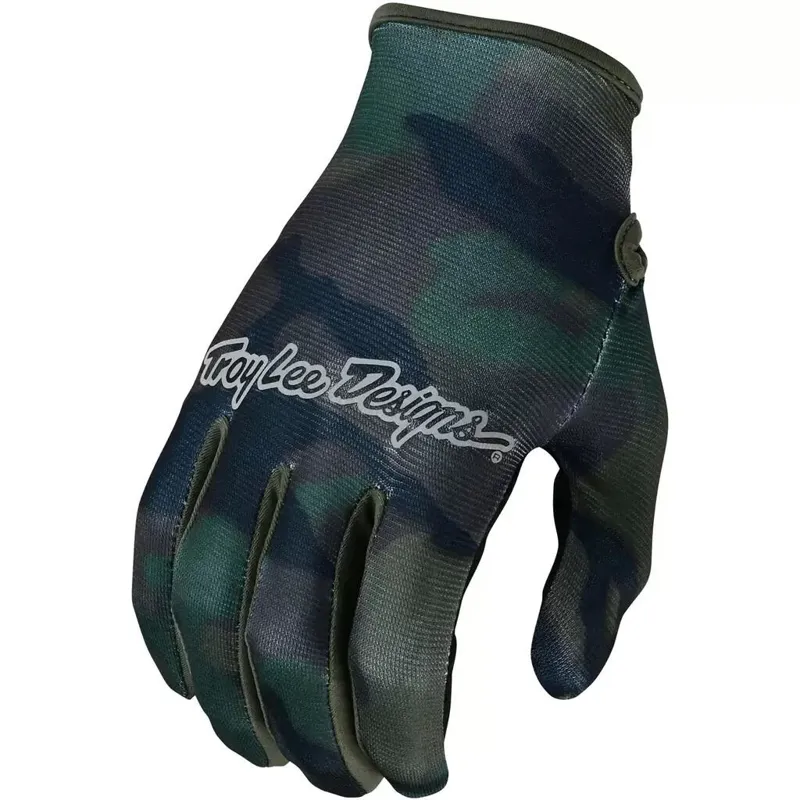 Troy Lee Designs Flowline Full Finger Gloves in Army Camo