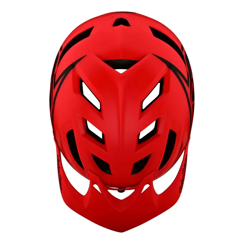 Troy Lee Designs A1 Drone Helmet in Fire Red-2