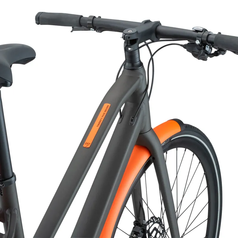 BMC 257 AL Three ST Nexus 8 Hybrid Bike 2023 in Anthracite Grey -4