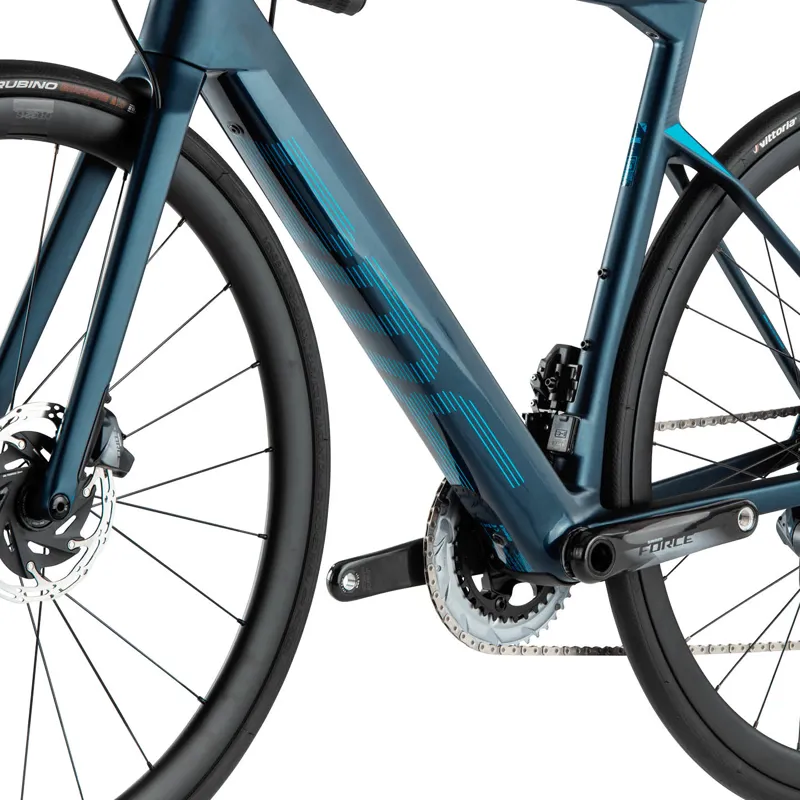 BMC Roadmachine AMP One Force eTap AXS Electric Road Bike 2023 in Blue-3