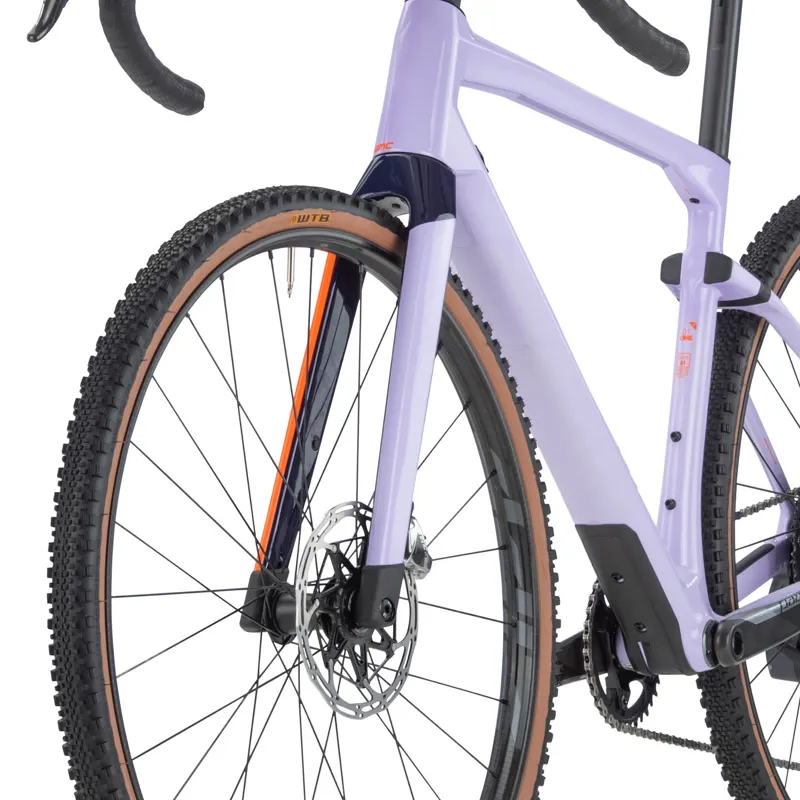 BMC Unrestricted 01 One RED eTap AXS Eagle Gravel Bike 2023 in Lavender Haze/Orange-8