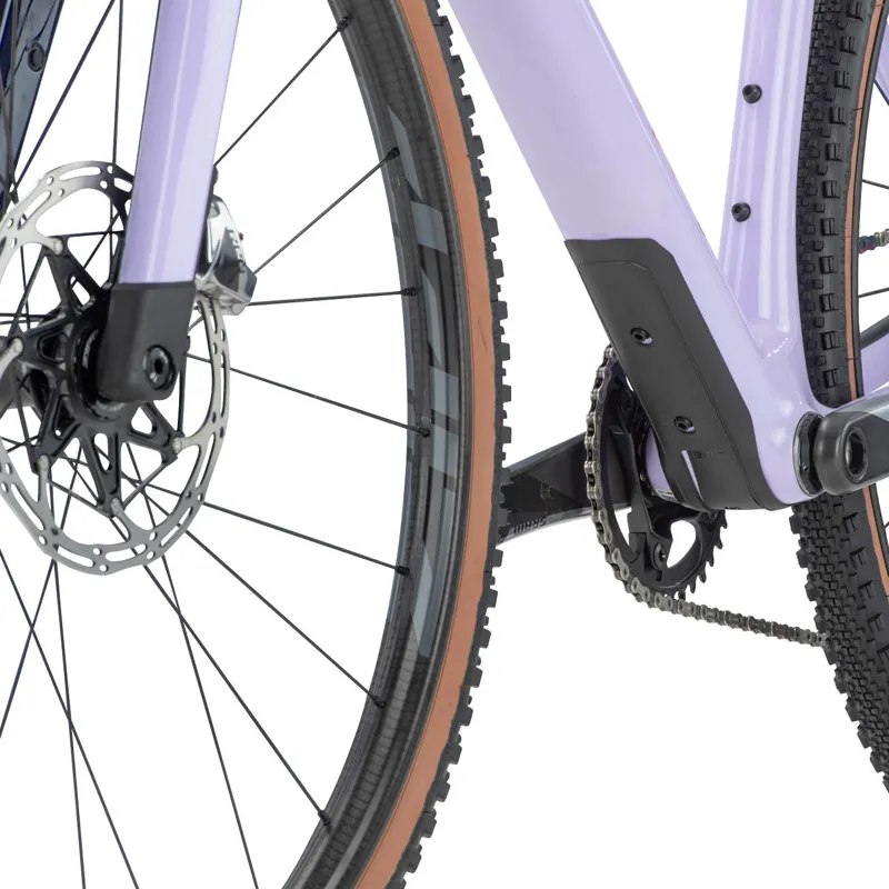 BMC Unrestricted 01 One RED eTap AXS Eagle Gravel Bike 2023 in Lavender Haze/Orange-9