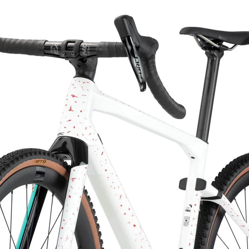 BMC Unrestricted 01 Two Force AXS Eagle Gravel Bike 2023 in MCO/Black/Turqoise-1