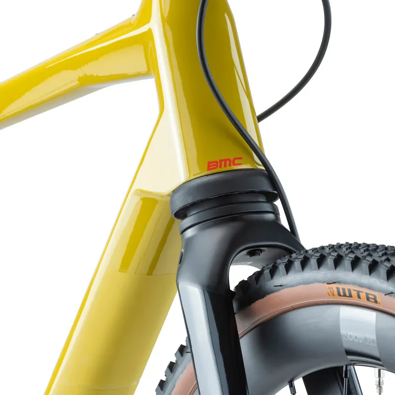 BMC Unrestricted LT One Force AXS Eagle Gravel Bike 2023 in Mustard/Red/Black-1