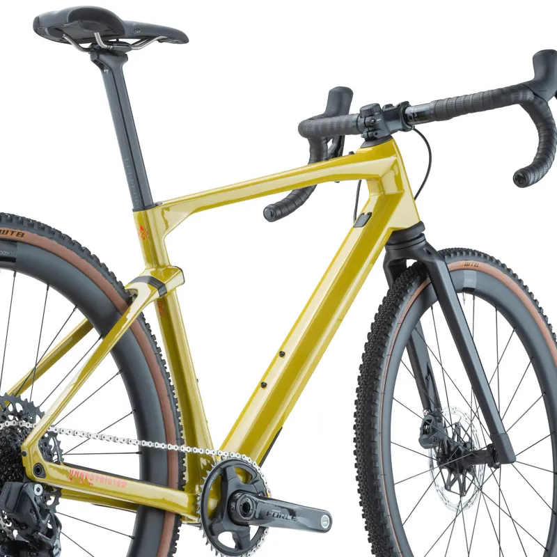 BMC Unrestricted LT One Force AXS Eagle Gravel Bike 2023 in Mustard/Red/Black-4