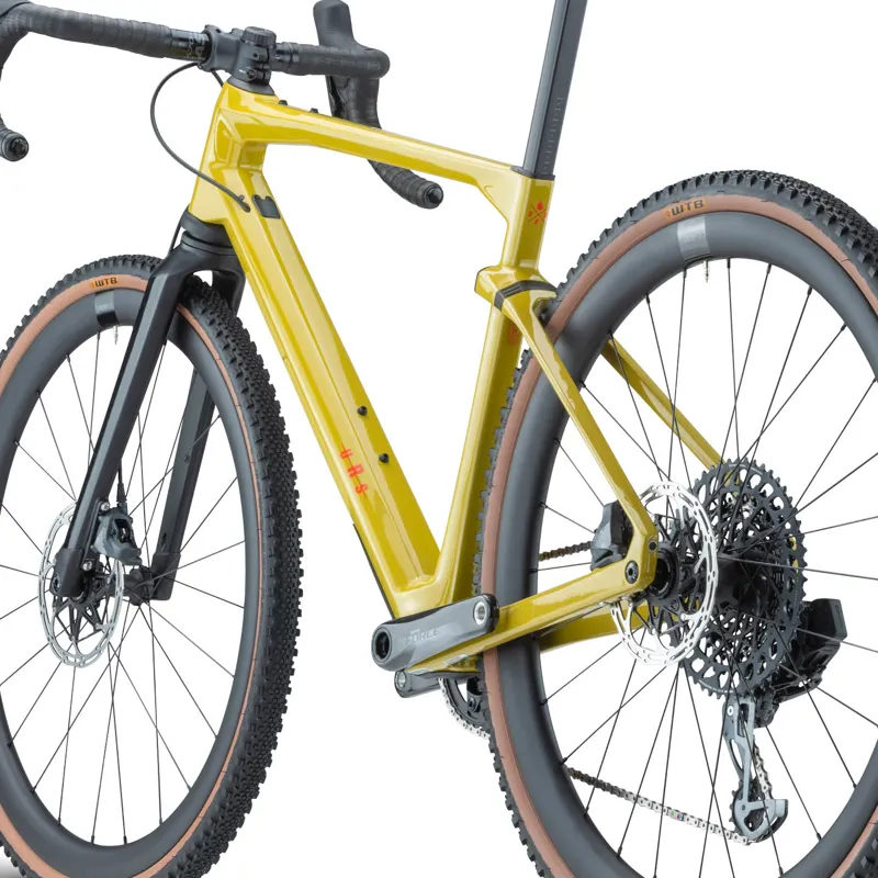 BMC Unrestricted LT One Force AXS Eagle Gravel Bike 2023 in Mustard/Red/Black-5