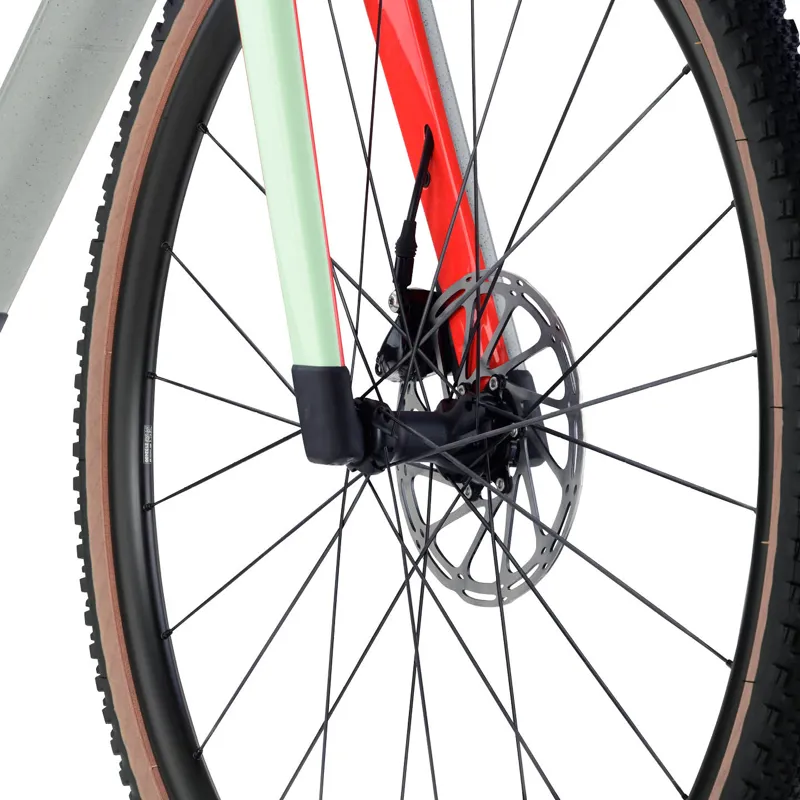 BMC Unrestricted One Rival 11sp Gravel Road Bike 2023 in Speckle Grey Neon Red-5