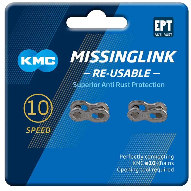 KMC Missing Link 10-Speed Chain Connector Link in Silver-2