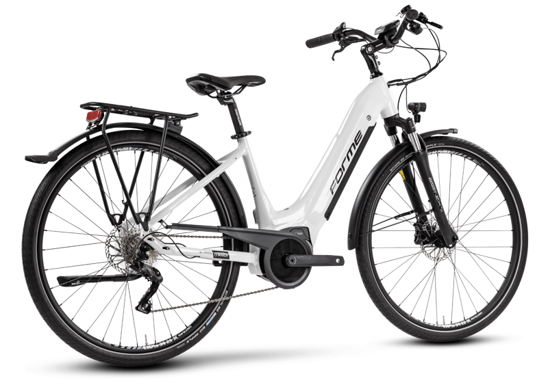 Forme Morley 1E Electric Hybrid Bike 2023 in White/Black-2