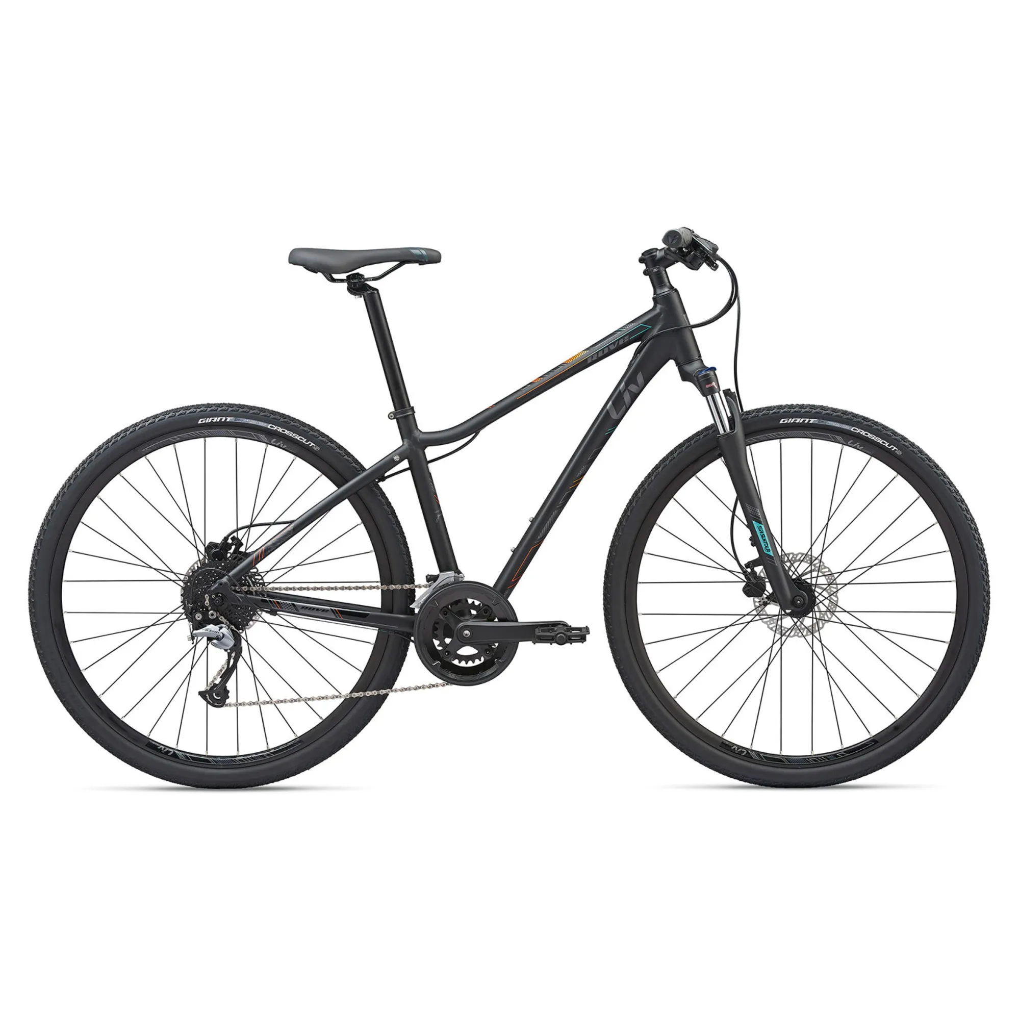 Liv Rove Disc Womens Hybrid Bike 2020 in Black - Main Image