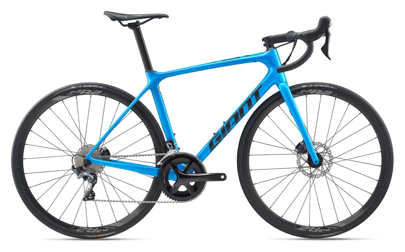 Giant TCR Advanced 1 Disc Mens Compact Carbon Road Bike 2020 in Blue