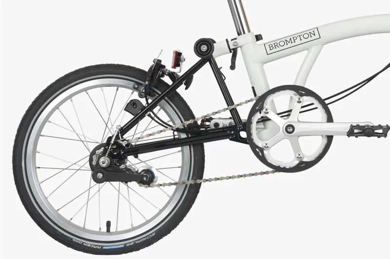 Brompton A Line Utility Mid Folding Bike 2023 in White-4