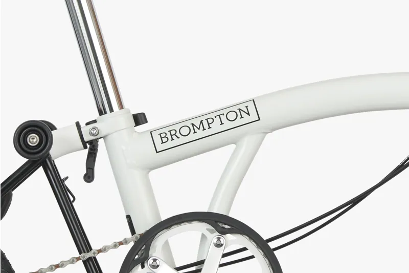 Brompton A Line Utility Mid Folding Bike 2023 in White-5