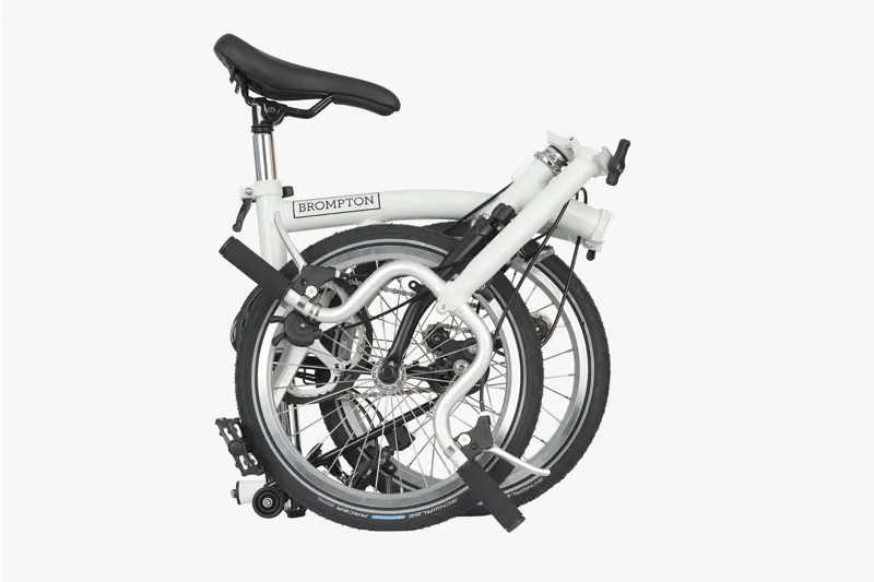 Brompton A Line Utility Mid Folding Bike 2023 in White-3